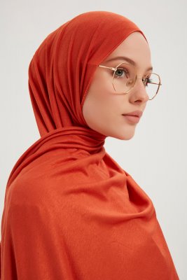 Sibel - Orange Jersey Hijab