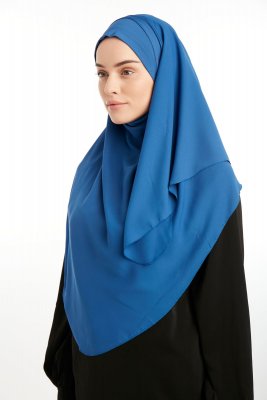 Bengi - Indigo Micro Krep Turban Hijab