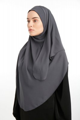 Bengi - Anthrazit Micro Krep Turban Hijab