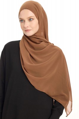 Chiffon Hijab - Hellbraun