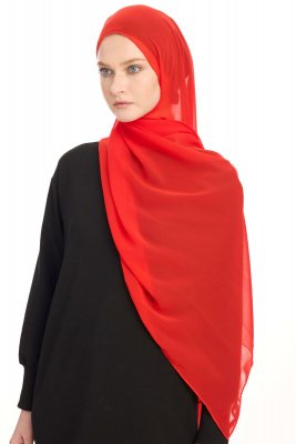 Chiffon Hijab - Rot