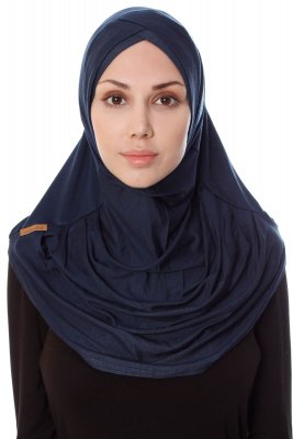 Mia - Navy Blau One-Piece Al Amira Hijab - Ecardin