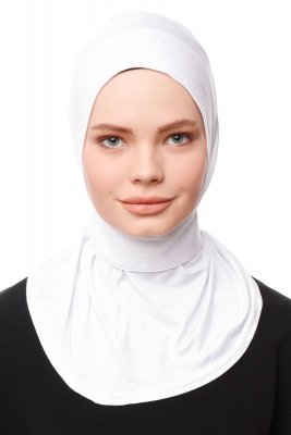 Zeliha - Weiß Praktisch Viscose Hijab