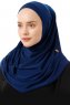 Esma - Leichte Navy Blau Amira Hijab - Firdevs