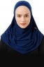 Esma - Leichte Navy Blau Amira Hijab - Firdevs