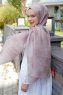 Akay - Taupe Gemustertes Hijab - Sal Evi