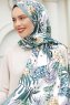 Ananas Gemusterter Twill Hijab - Sal Evi