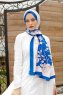 Orchidee Gemusterter Twill Hijab - Sal Evi