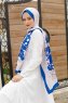 Orchidee Gemusterter Twill Hijab - Sal Evi
