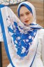 Orchidee Gemusterter Twill Hijab - Sal Evi