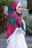 Rubin Gemusterter Twill Hijab - Sal Evi