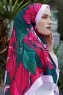 Rubin Gemusterter Twill Hijab - Sal Evi