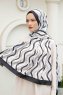 Wellen Gemusterter Twill Hijab - Sal Evi