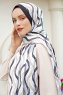 Wellen Gemusterter Twill Hijab - Sal Evi
