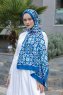 Spring Gemusterter Twill Hijab - Sal Evi