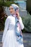 Pink Breeze Gemusterter Twill Hijab - Sal Evi