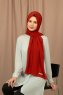 Yildiz - Ziegelrot Crepe Chiffon Hijab