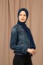 Yildiz - Navy Blau Crepe Chiffon Hijab
