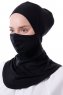 Damla - Schwarz Ninja Hijab Maske Untertuch