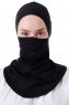 Damla - Schwarz Ninja Hijab Maske Untertuch