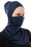 Damla - Navy Blau Ninja Hijab Maske Untertuch