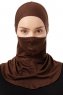 Damla - Braun Ninja Hijab Maske Untertuch
