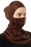 Damla - Braun Ninja Hijab Maske Untertuch
