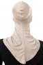Damla - Helltaupe Ninja Hijab Maske Untertuch