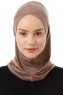 Babe Cross - Dunkeltaupe One-Piece Al Amira Hijab
