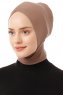 Elnara - Dunkeltaupe Cross Hijab Untertuch