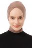 Elnara - Dunkeltaupe Cross Hijab Untertuch