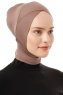 Elnara - Dunkeltaupe Cross Hijab Untertuch