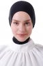 Elnara - Schwarz Plain Hijab Untertuch