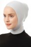 Elnara - Hellgrau Plain Hijab Untertuch