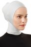 Elnara - Hellgrau Plain Hijab Untertuch