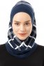 Ekose Plain - Navy Blau One-Piece Al Amira Hijab