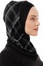 Ekose Cross - Schwarz & Hellgrau One-Piece Al Amira Hijab