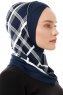 Ekose Cross - Navy Blau One-Piece Al Amira Hijab