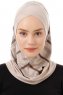 Ekose Cross - Helltaupe One-Piece Al Amira Hijab