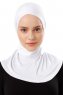 Ceren - Weiß Praktisch Viscose Hijab