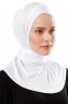 Ceren - Weiß Praktisch Viscose Hijab