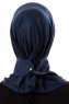 Ceren - Navy Blau Praktisch Viscose Hijab