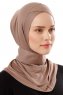 Ceren - Dunkeltaupe Praktisch Viscose Hijab