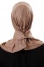 Ceren - Dunkeltaupe Praktisch Viscose Hijab