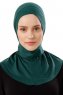 Ceren - Dunkelgrün Praktisch Viscose Hijab