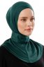 Ceren - Dunkelgrün Praktisch Viscose Hijab
