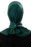 Ceren - Dunkelgrün Praktisch Viscose Hijab