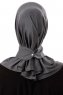 Ceren - Dunkelgrau Praktisch Viscose Hijab