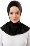 Sportif Plain - Schwarz & Hellgrau Praktisch Viscose Hijab