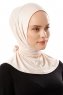 Sportif Plain - Beige Praktisch Viscose Hijab